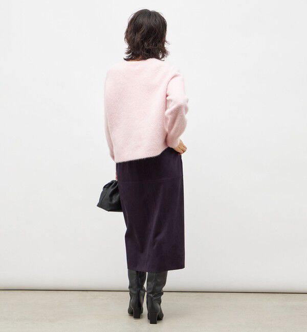 NOLLEY'S「ウォッシャブルストレッチスエード切替タイトスカート」|タイト|