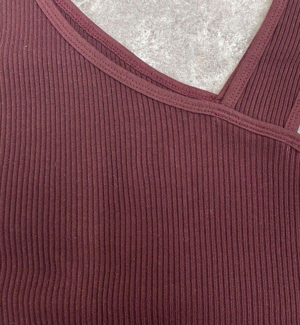 fredy emue「ニットライクテレコアシメタンクトップ」|Tシャツ・カットソー|