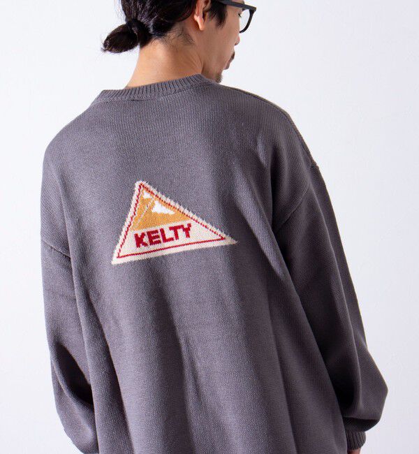 GLOSTER「【限定展開】【KELTY&times;GLOSTER】別注 ジャガード クルーネックニットプルオーバー」|ニット・セーター|グレー