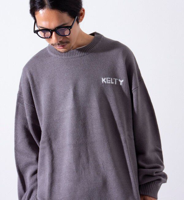 GLOSTER「【限定展開】【KELTY&times;GLOSTER】別注 ジャガード クルーネックニットプルオーバー」|ニット・セーター|