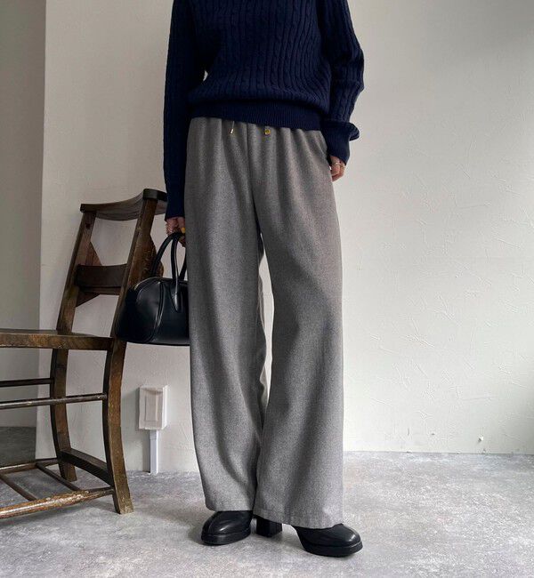 fredy emue「ウール混ウォッシャブルイージーパンツ」|チノ|