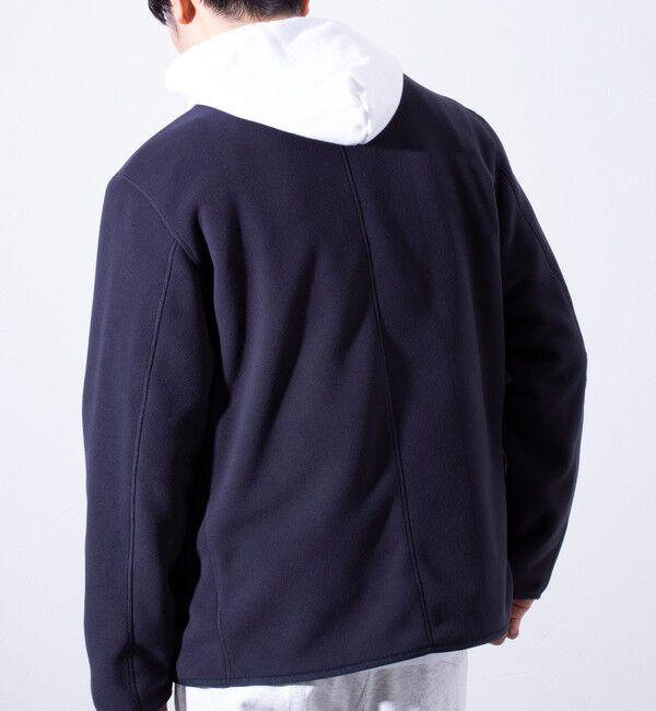 GLOSTER「【GLOSTER/グロスター】フレンチブルドッグ刺繍 フリースカーディガン ワンポイント」|カーディガン|