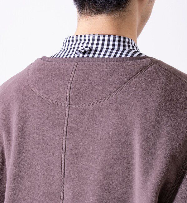 GLOSTER「【GLOSTER/グロスター】フレンチブルドッグ刺繍 フリースカーディガン ワンポイント」|カーディガン|