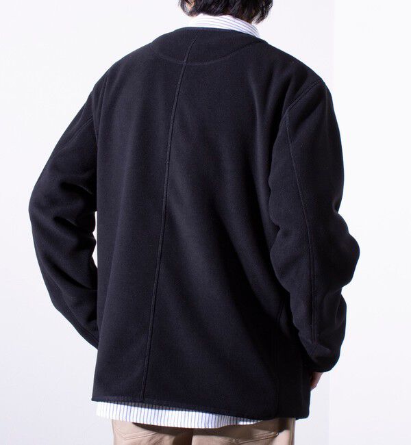 GLOSTER「【GLOSTER/グロスター】フレンチブルドッグ刺繍 フリースカーディガン ワンポイント」|カーディガン|