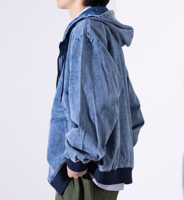 GLOSTER「【GLOSTER/グロスター】デニムフルジップパーカー デニムブルゾン 」|ブルゾン・スタジャン|