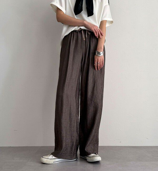 fredy emue「《セットアップ対応》Shiny creapイージーパンツ」|チノ|