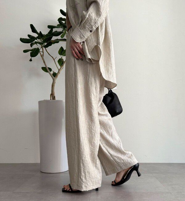 fredy emue「《セットアップ対応》Shiny creapイージーパンツ」|チノ|