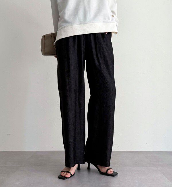 fredy emue「《セットアップ対応》Shiny creapイージーパンツ」|チノ|ブラック