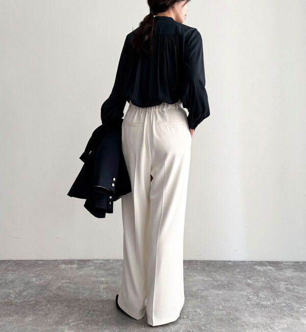 fredy emue「パウダーサテン前開きブラウス」|シャツ・ブラウス|