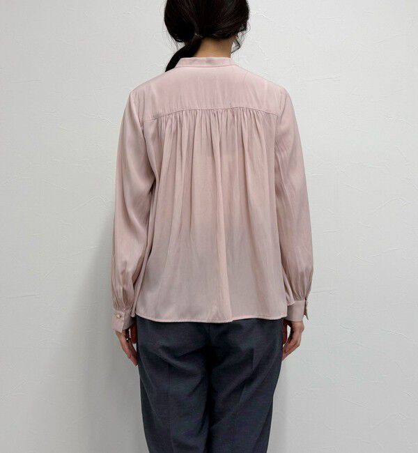 fredy emue「パウダーサテン前開きブラウス」|シャツ・ブラウス|