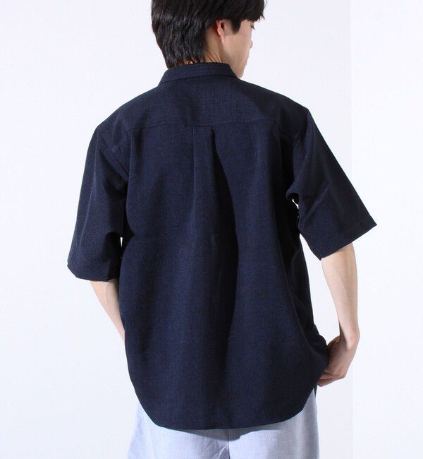 GLOSTER「【GLOSTER/グロスター】リネンライクキャンバス GOODNESS刺繍 半袖シャツ」|シャツ・ブラウス|