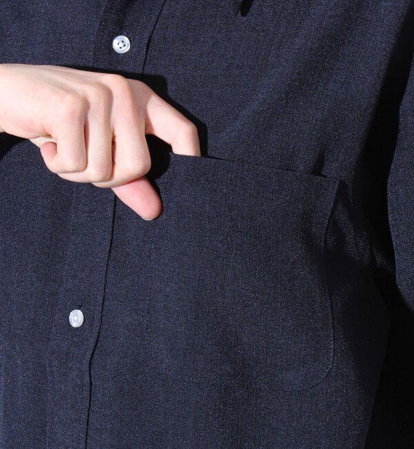 GLOSTER「【GLOSTER/グロスター】リネンライクキャンバス GOODNESS刺繍 半袖シャツ」|シャツ・ブラウス|