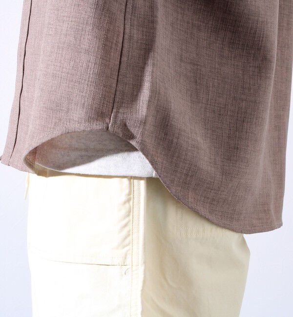 GLOSTER「【GLOSTER/グロスター】リネンライクキャンバス GOODNESS刺繍 半袖シャツ」|シャツ・ブラウス|