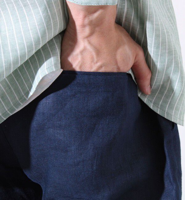 GLOSTER「【追加販売】【GLOSTER/グロスター】リネン100% イージーパンツ リラックスフィット」|チノ|