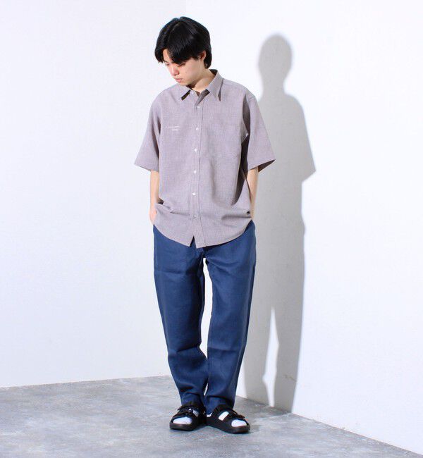 GLOSTER「【追加販売】【GLOSTER/グロスター】リネン100% イージーパンツ リラックスフィット」|チノ|