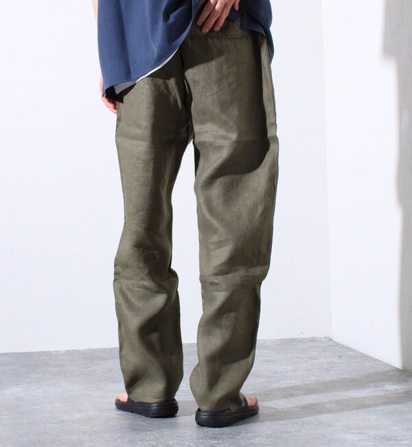 GLOSTER「【追加販売】【GLOSTER/グロスター】リネン100% イージーパンツ リラックスフィット」|チノ|