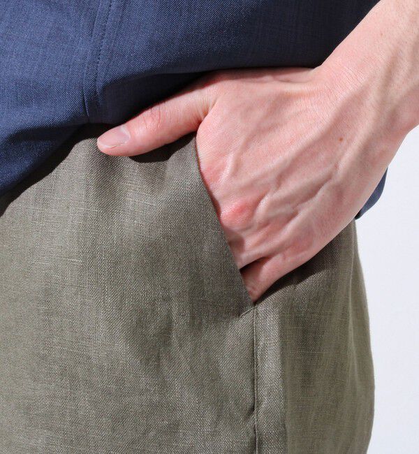 GLOSTER「【追加販売】【GLOSTER/グロスター】リネン100% イージーパンツ リラックスフィット」|チノ|