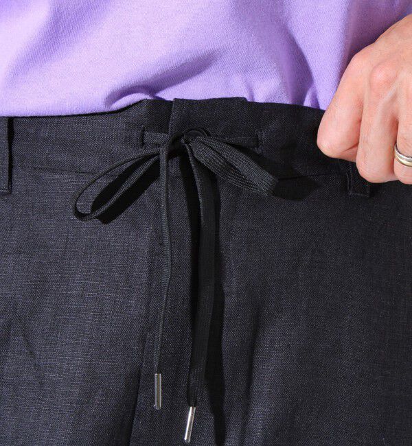 GLOSTER「【追加販売】【GLOSTER/グロスター】リネン100% イージーパンツ リラックスフィット」|チノ|