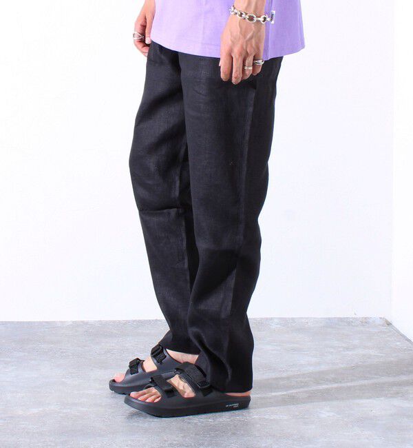 GLOSTER「【追加販売】【GLOSTER/グロスター】リネン100% イージーパンツ リラックスフィット」|チノ|