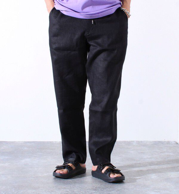 GLOSTER「【追加販売】【GLOSTER/グロスター】リネン100% イージーパンツ リラックスフィット」|チノ|