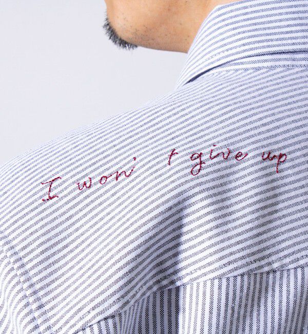 GLOSTER「【GLOSTER】Messageシャツ オックスフォードシャツ レギュラーカラー（無地/ストライプ）」|シャツ・ブラウス|