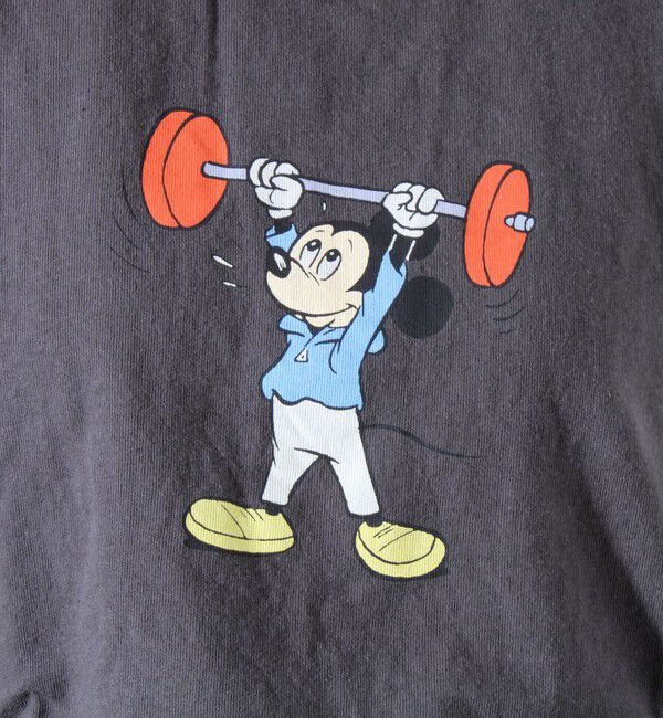 GLOSTER「【MICKEY&times;DISCUS ATHLETIC】コラボ プリント 半袖 クルーネックTシャツ」|Tシャツ・カットソー|