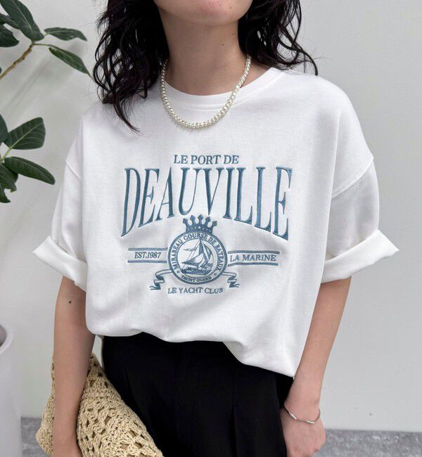 fredy emue「エンブレム刺繍ポンチTシャツプルオーバー」|Tシャツ・カットソー|