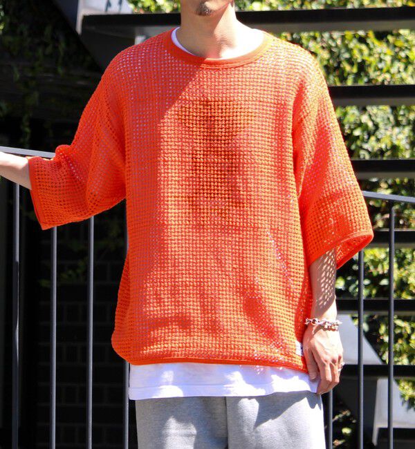 GLOSTER「【ARMY TWILL/アーミーツイル】Cotton Mesh Tee コットンメッシュTシャツ」|Tシャツ・カットソー|