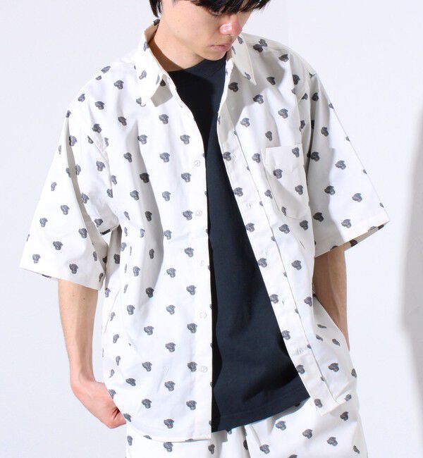 FREDY MAC「【FREDYMAC/フレディマック】アニマルプリント 総柄 半袖シャツ」|シャツ・ブラウス|ホワイト系5