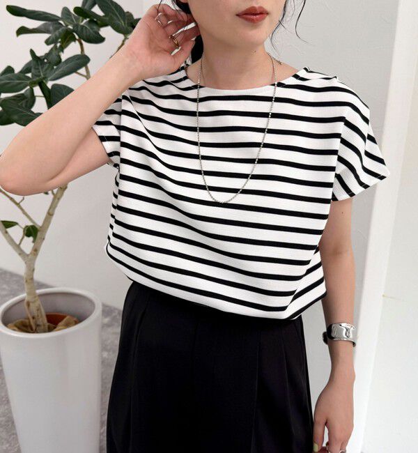 fredy emue「バックリボンボーダープルオーバー」|Tシャツ・カットソー|