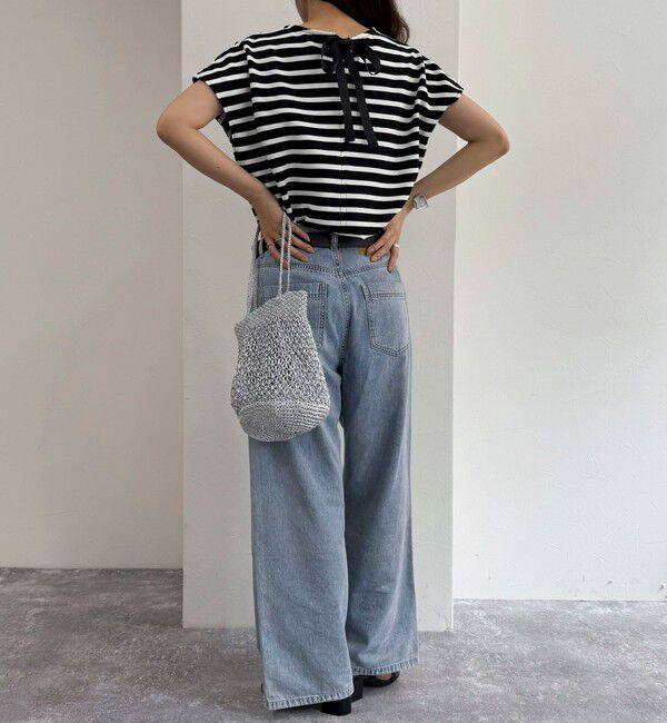 fredy emue「バックリボンボーダープルオーバー」|Tシャツ・カットソー|