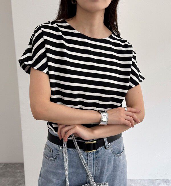 fredy emue「バックリボンボーダープルオーバー」|Tシャツ・カットソー|