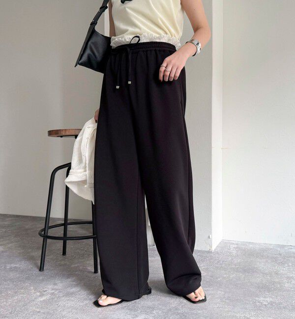 fredy emue「ウエストレイヤードイージーパンツ」|チノ|
