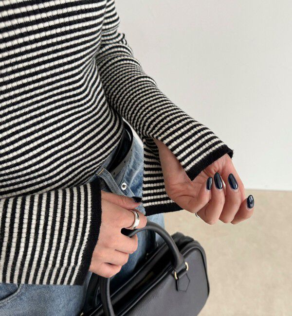 fredy emue「袖スリットリブニットプルオーバー」|ニット・セーター|