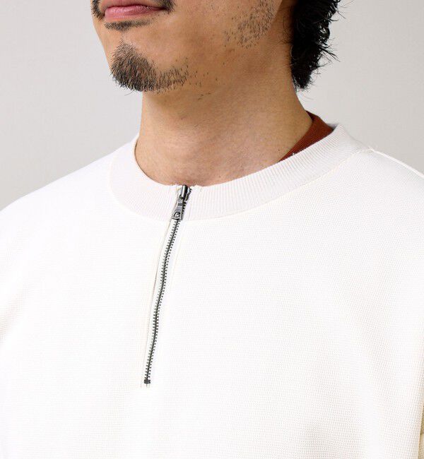 GLOSTER「ワッフルフリース ハーフジッププルオーバー」|スウェット・ジャージ|