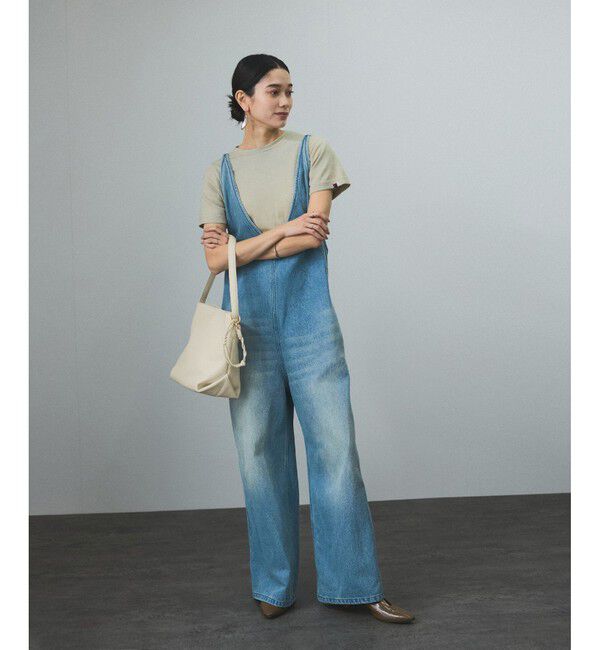 SALON adam et rope'「スプリットレザーミドルトートバッグ/バケットバッグ［WEB限定カラー/チャーム付き］」|ショルダー・メッセンジャー|