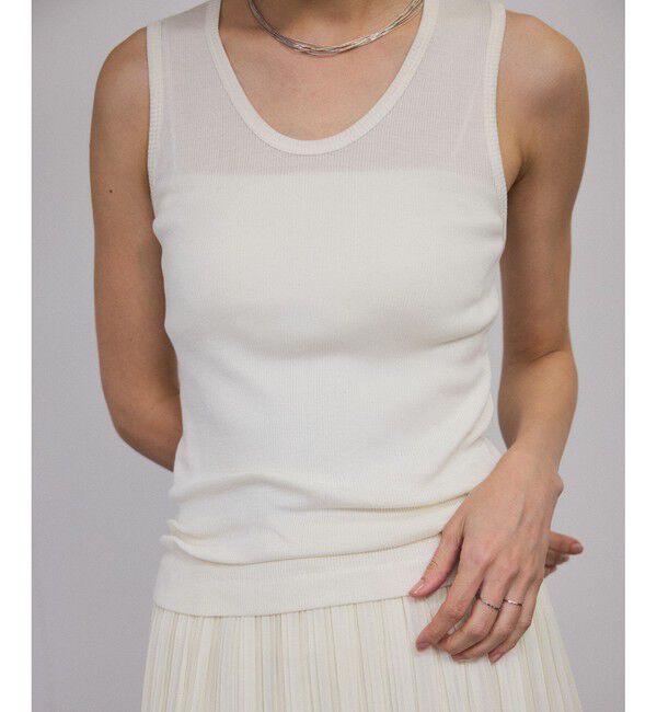 SALON adam et rope'「Hug Silk ラウンドネックタンクトップ」|タンクトップ|オフサブ