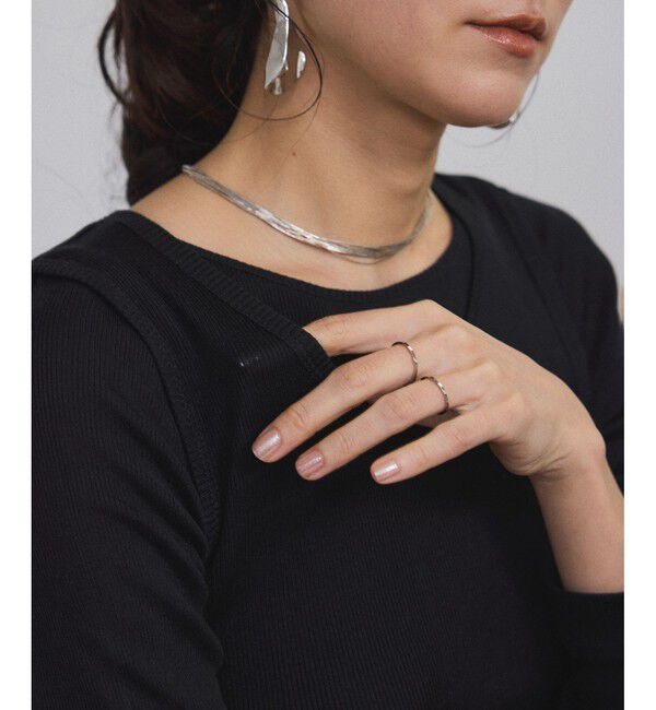 SALON adam et rope'「Hug Silk ラウンドネックプルオーバー」|Tシャツ・カットソー|