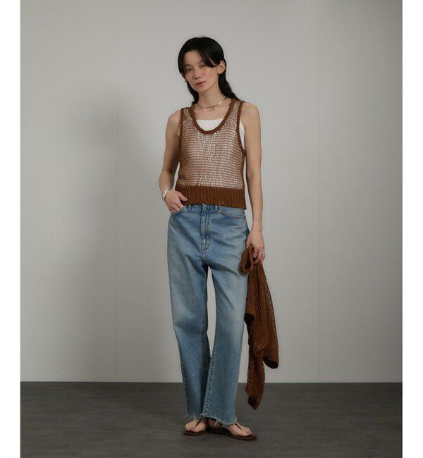 SALON adam et rope'「ギマコットンスパンコールベスト/タンク」|ベスト・ジレ|