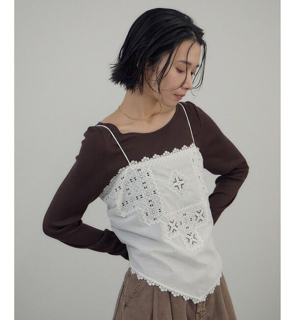 SALON adam et rope'「クロスレースマルチキャミソール」|キャミソール|