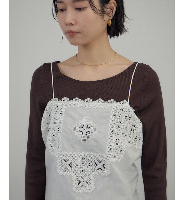 SALON adam et rope'「クロスレースマルチキャミソール」|キャミソール|