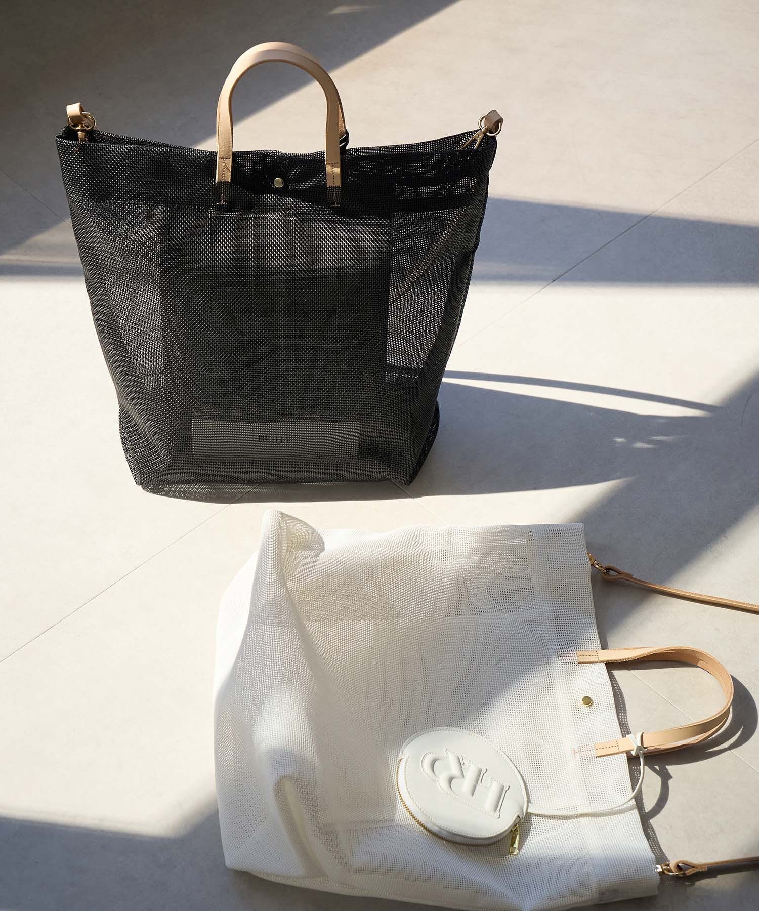 ROPE「【A4対応】コーティングメッシュトートバッグ」|トートバッグ|ブラック(01)