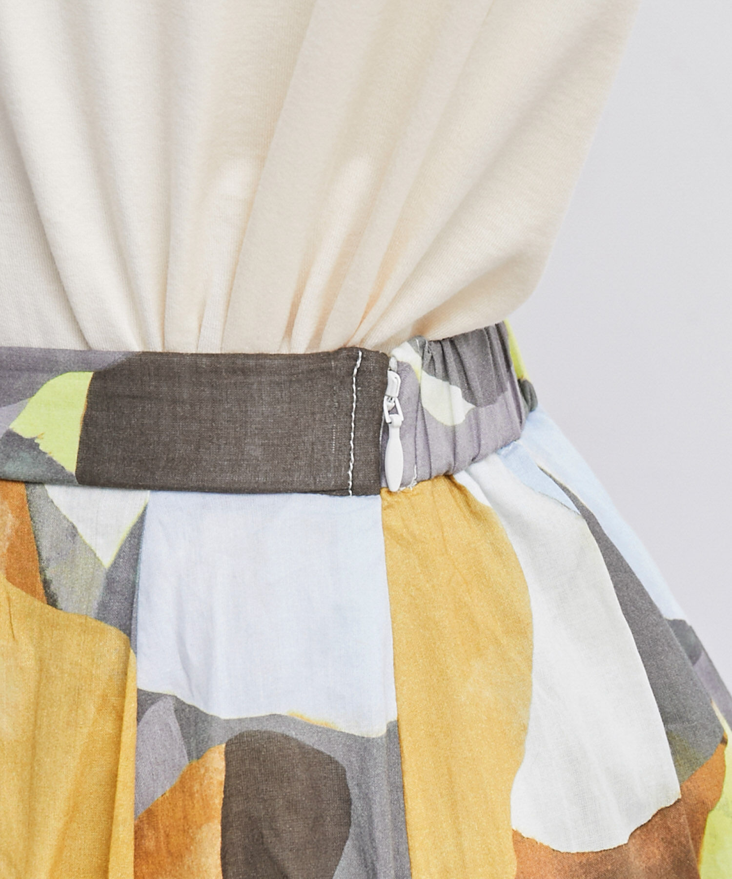 ROPE「プリント&無地タックスカート」|スカート|