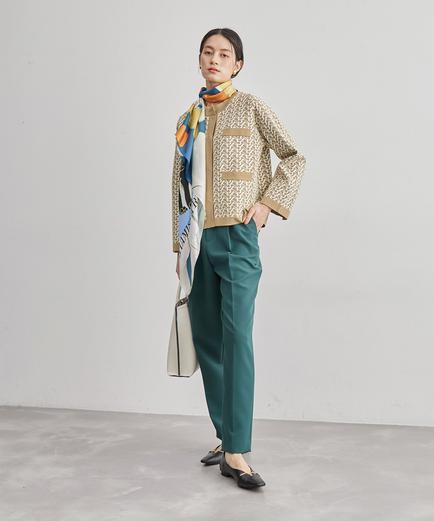 ROPE「モノグラムカーディガン」|カーディガン|