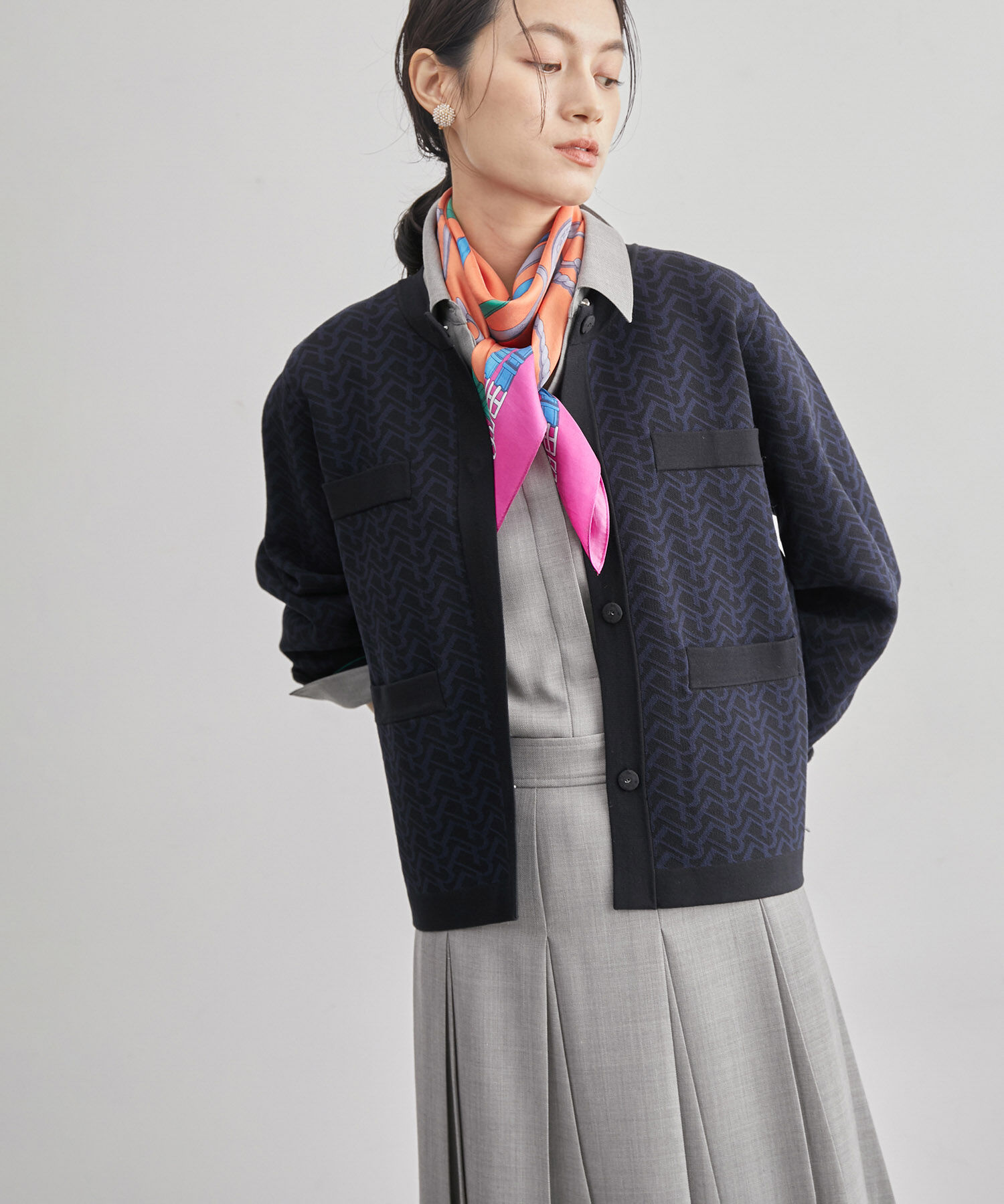 ROPE「モノグラムカーディガン」|カーディガン|