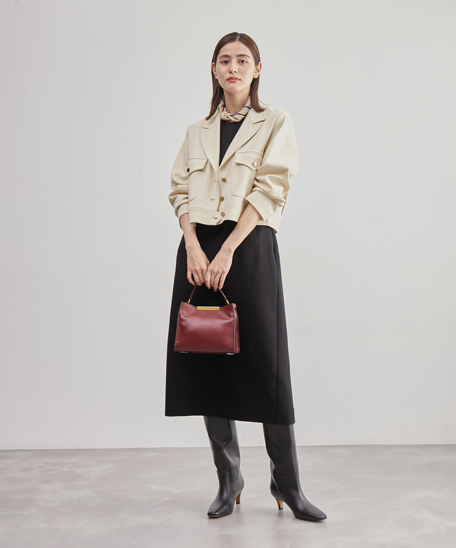 ROPE「ショート丈ジャケットブルゾン」|ブルゾン・スタジャン|