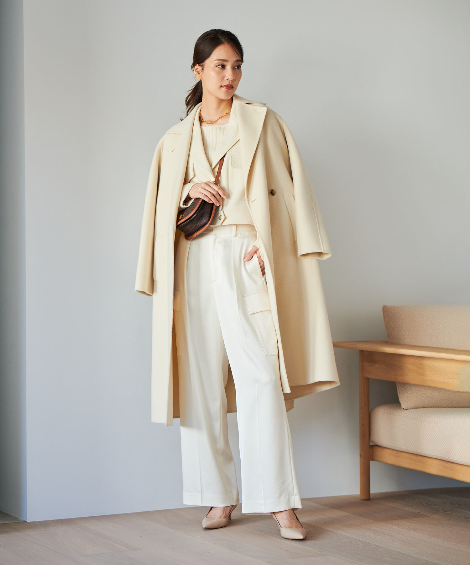 ROPE「ダブルサテンカーゴパンツ」|カーゴ|