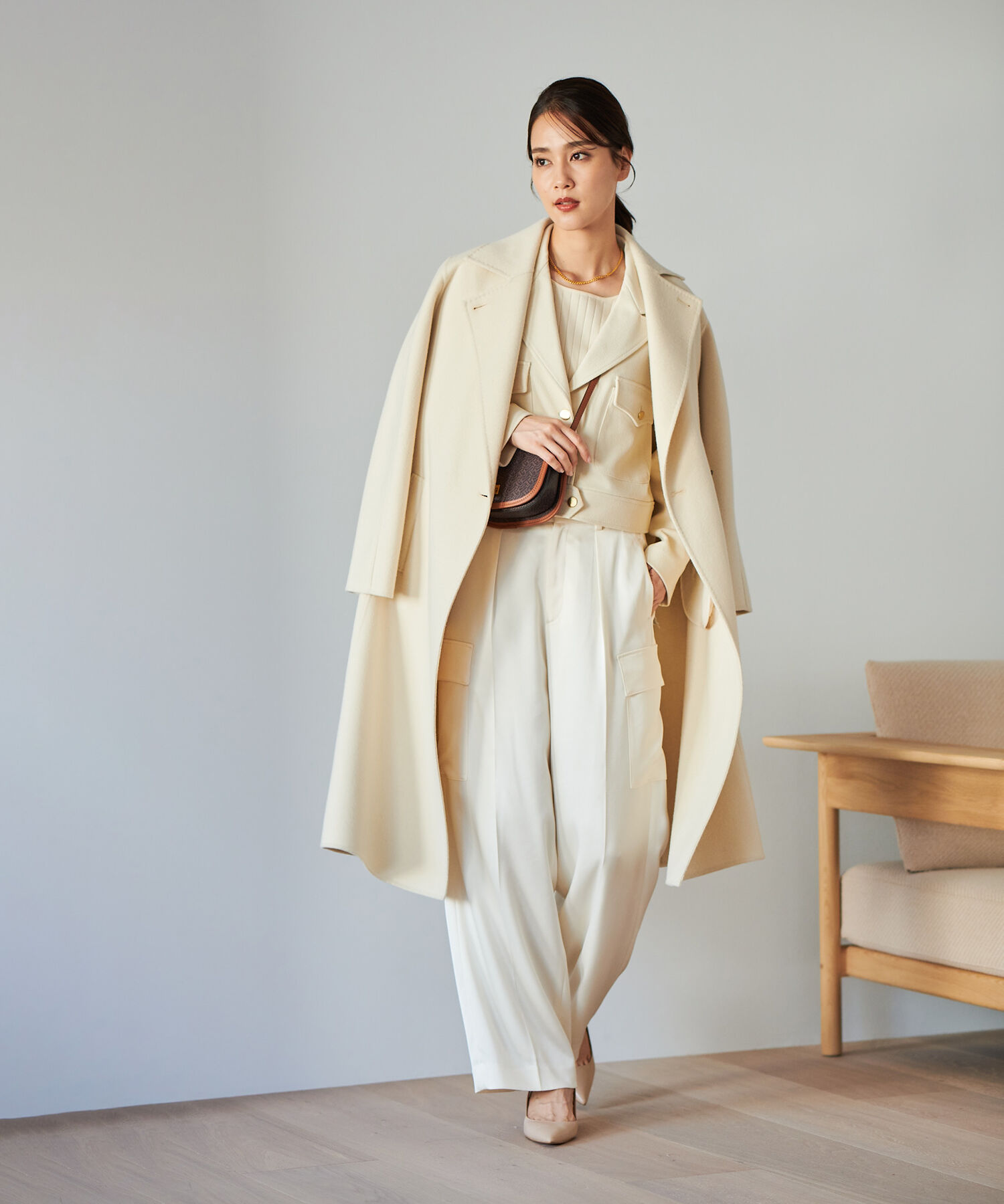 ROPE「ダブルサテンカーゴパンツ」|カーゴ|