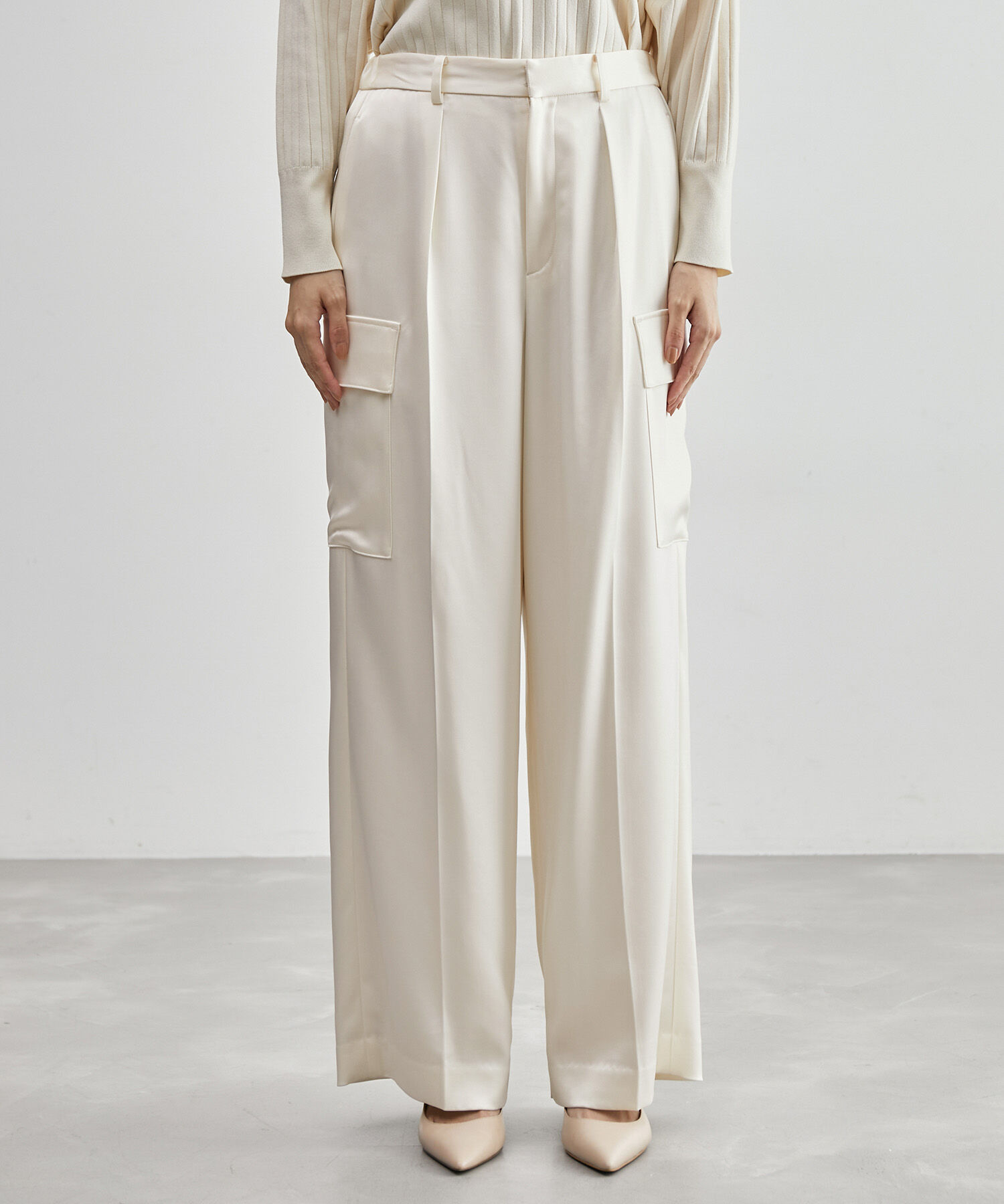 ROPE「ダブルサテンカーゴパンツ」|カーゴ|