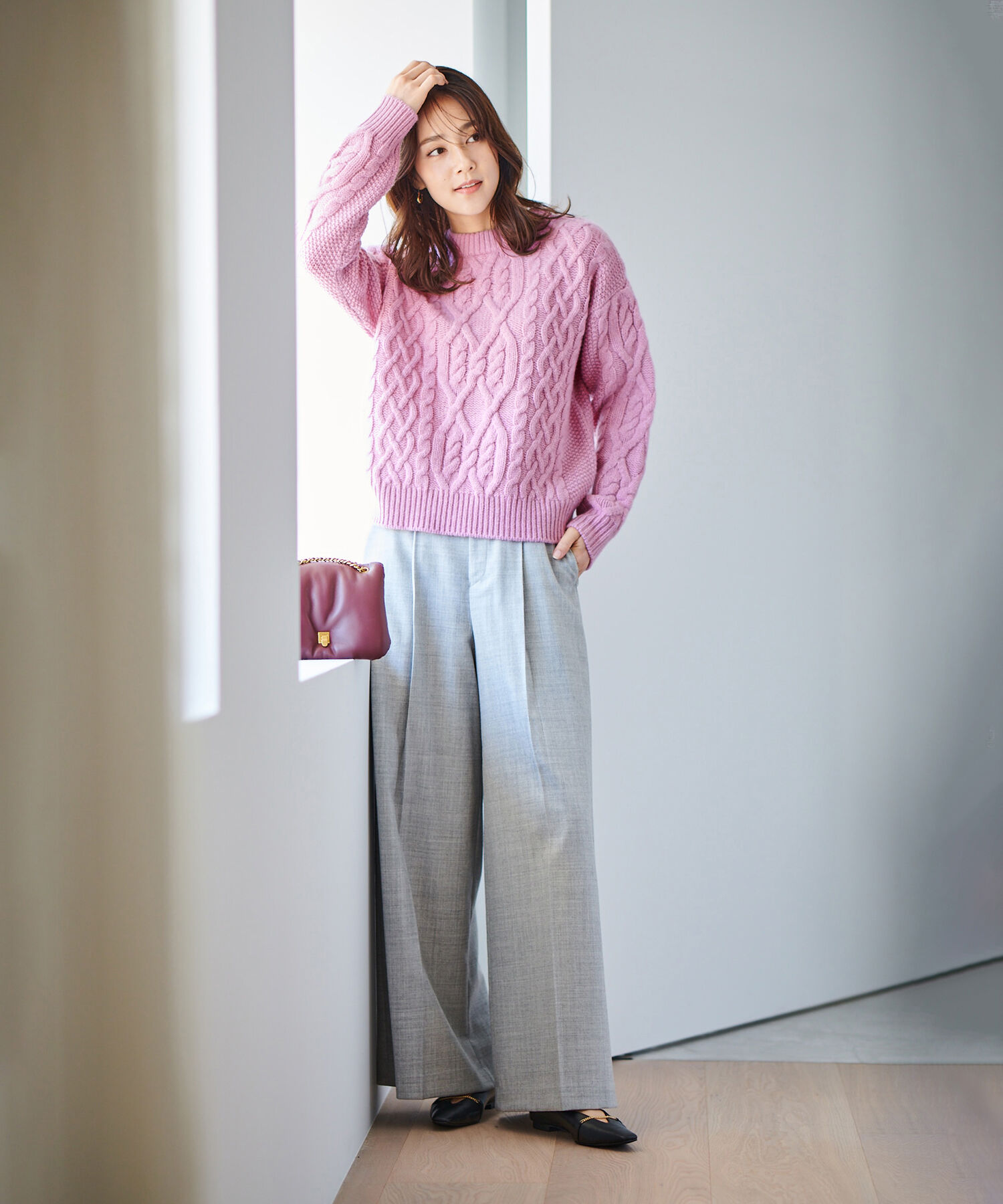 ROPE「タスマニアウールケーブルニット」|ニット・セーター|